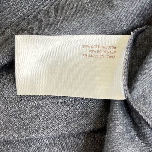 Old Navy Pintuck Button Front Short Roll Tab Gray V Neck Tunic T Women Large - Picture 8 of 13